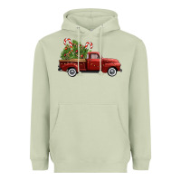 Matcha christmas trees truck Heavyweight Hoodie - FaDigitalArtStudio
