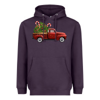Plum christmas trees truck Heavyweight Hoodie - FaDigitalArtStudio