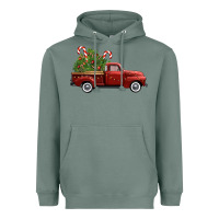 Sage christmas trees truck Heavyweight Hoodie - FaDigitalArtStudio