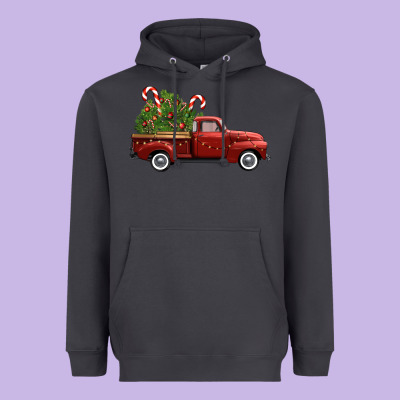 Christmas Trees Truck Heavyweight Hoodie Designed By Fadigitalartstudio