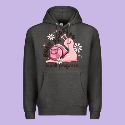 Snail Progress Is Stil Progress Premium Hoodie Designed By Maliassmallbusiness