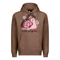 Chestnut snail progress is stil progress Premium Hoodie - MaliasSmallBusiness
