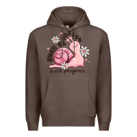 Coffee snail progress is stil progress Premium Hoodie - MaliasSmallBusiness