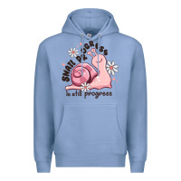 Colony Blue snail progress is stil progress Premium Hoodie - MaliasSmallBusiness