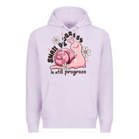 Lilac snail progress is stil progress Premium Hoodie - MaliasSmallBusiness