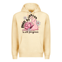 Pina Colada snail progress is stil progress Premium Hoodie - MaliasSmallBusiness