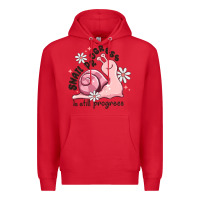 Red snail progress is stil progress Premium Hoodie - MaliasSmallBusiness