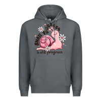 Rock snail progress is stil progress Premium Hoodie - MaliasSmallBusiness