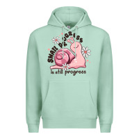 Seafoam snail progress is stil progress Premium Hoodie - MaliasSmallBusiness