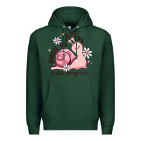 Sports Green snail progress is stil progress Premium Hoodie - MaliasSmallBusiness