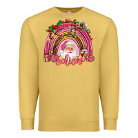Antique Gold pink christmas believe  rainbow Premium Sweatshirt - AdoDesignShop