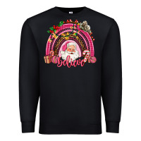 Black pink christmas believe  rainbow Premium Sweatshirt - AdoDesignShop