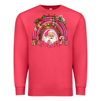 Cardinal pink christmas believe  rainbow Premium Sweatshirt - AdoDesignShop