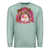 Seafoam pink christmas believe  rainbow Premium Sweatshirt - AdoDesignShop