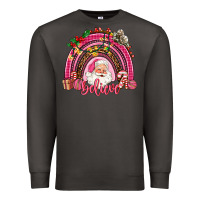 Smoke pink christmas believe  rainbow Premium Sweatshirt - AdoDesignShop