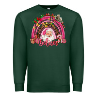 Sports Green pink christmas believe  rainbow Premium Sweatshirt - AdoDesignShop