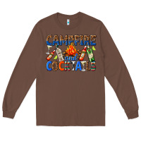 Chestnut campfire and cocktails Long Sleeve Tee - texasbilliewilder