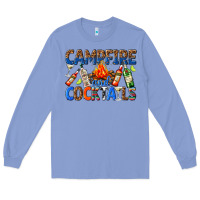Colony Blue campfire and cocktails Long Sleeve Tee - texasbilliewilder