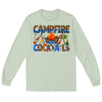 Matcha campfire and cocktails Long Sleeve Tee - texasbilliewilder