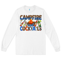 White campfire and cocktails Long Sleeve Tee - texasbilliewilder