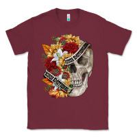 Burgundy skull kinda emotionless kinda emotional Classic Tee - FaDigitalArtStudio