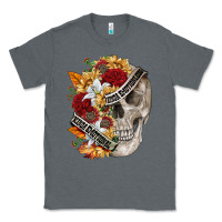 Charcoal Heather skull kinda emotionless kinda emotional Classic Tee - FaDigitalArtStudio