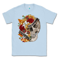 Dusty Blue skull kinda emotionless kinda emotional Classic Tee - FaDigitalArtStudio