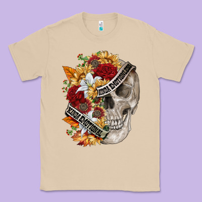 Skull Kinda Emotionless Kinda Emotional Classic Tee Designed By Fadigitalartstudio