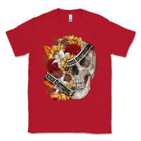 Red skull kinda emotionless kinda emotional Classic Tee - FaDigitalArtStudio
