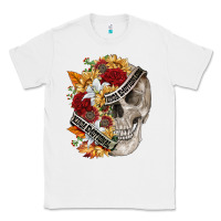 White skull kinda emotionless kinda emotional Classic Tee - FaDigitalArtStudio