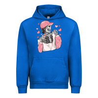 Cobalt skeleton girl valentine's day Urban Hoodie - MaliasSmallBusiness