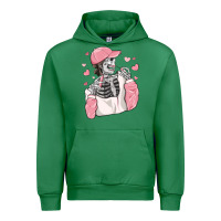 Emerald skeleton girl valentine's day Urban Hoodie - MaliasSmallBusiness