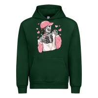 Forest Green skeleton girl valentine's day Urban Hoodie - MaliasSmallBusiness