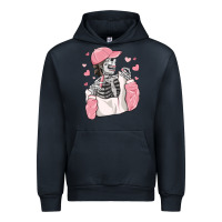 Navy skeleton girl valentine's day Urban Hoodie - MaliasSmallBusiness