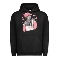 Pigment Black skeleton girl valentine's day Urban Hoodie - MaliasSmallBusiness