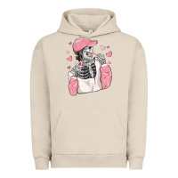 Pigment French Oak skeleton girl valentine's day Urban Hoodie - MaliasSmallBusiness