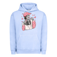 Pigment Grape Ice skeleton girl valentine's day Urban Hoodie - MaliasSmallBusiness