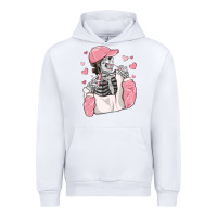 White skeleton girl valentine's day Urban Hoodie - MaliasSmallBusiness