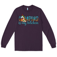 Plum camping is my kitchen with wine Long Sleeve Tee - texasbilliewilder