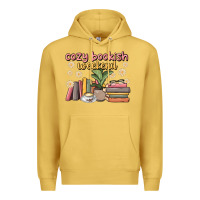 Antique Gold cozy bookish weekend Premium Hoodie - MaliasSmallBusiness