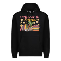Black cozy bookish weekend Premium Hoodie - MaliasSmallBusiness