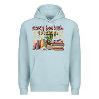 Blue Mist cozy bookish weekend Premium Hoodie - MaliasSmallBusiness