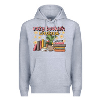 Heather Grey cozy bookish weekend Premium Hoodie - MaliasSmallBusiness
