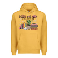 Mustard cozy bookish weekend Premium Hoodie - MaliasSmallBusiness