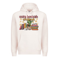 Pale Pink cozy bookish weekend Premium Hoodie - MaliasSmallBusiness