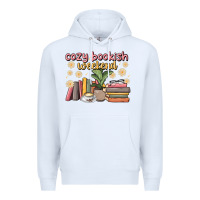White cozy bookish weekend Premium Hoodie - MaliasSmallBusiness