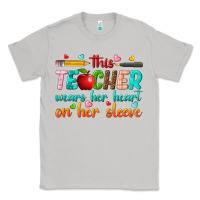 Moon Dust this teacher wears her heart on her sleeve Classic Tee - texasbilliewilder