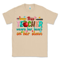 Mushroom this teacher wears her heart on her sleeve Classic Tee - texasbilliewilder