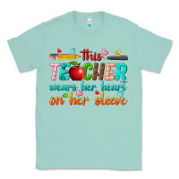 This Teacher Wears Her Heart On Her Sleeve Classic Tee | Teevron