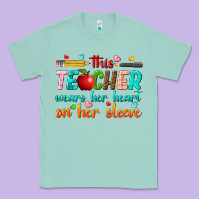 Classic Tee this teacher wears her heart on her sleeve